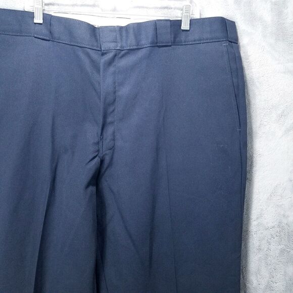 Dickies Pants Mens 40×30 Blue 874 Original FIT Flat front - Picture 2 of 12